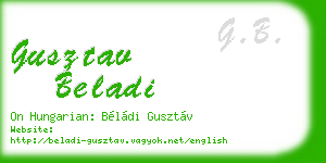gusztav beladi business card