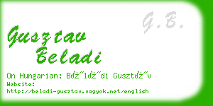 gusztav beladi business card